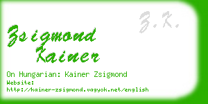 zsigmond kainer business card